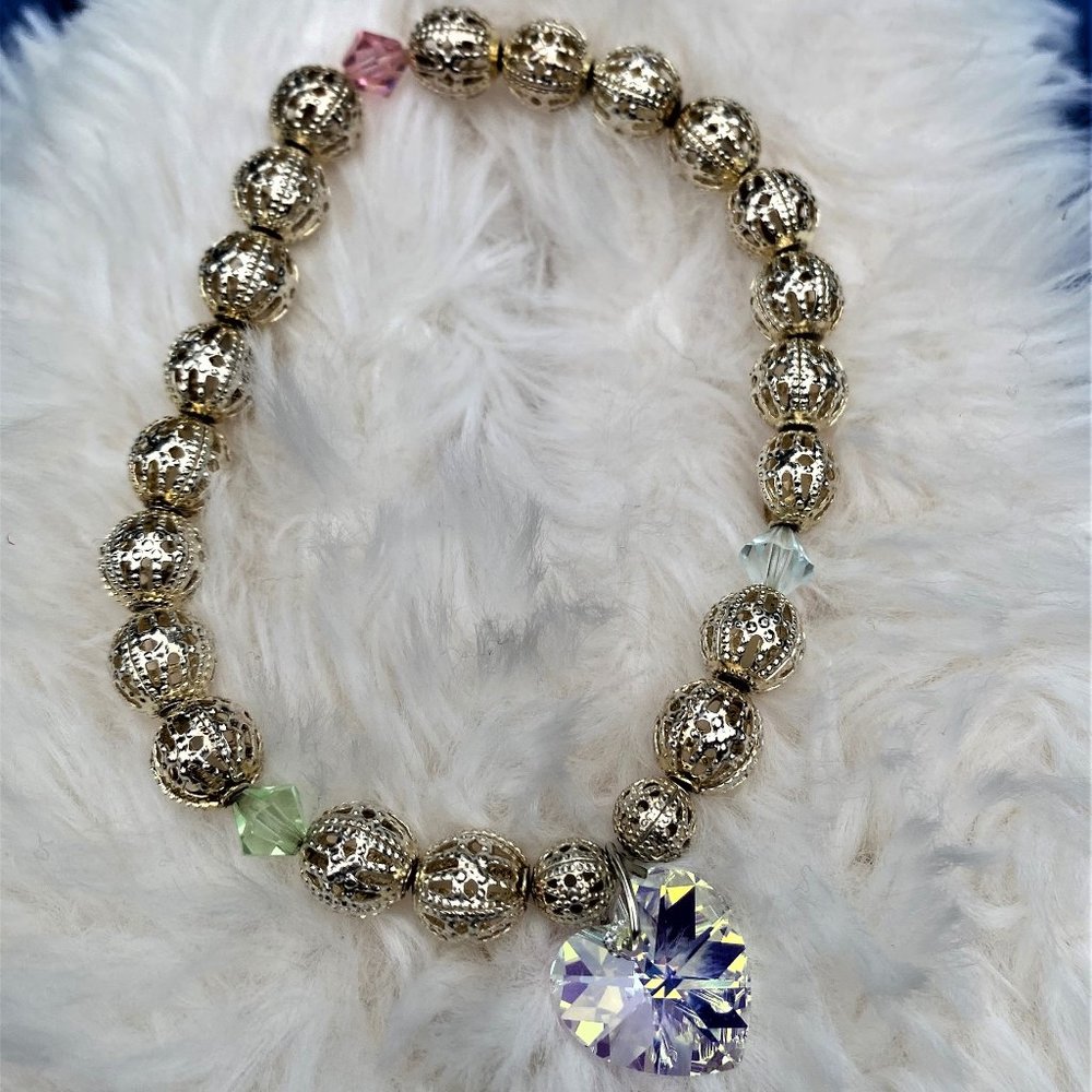 Adjustable Silver Beaded Bracelet - image 3